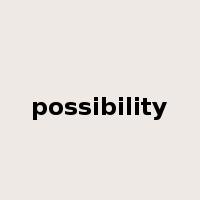 possibility是什么意思