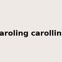 caroling carolling是什么意思