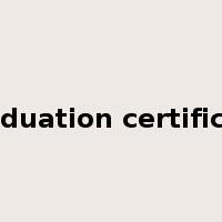 graduation certificate是什么意思