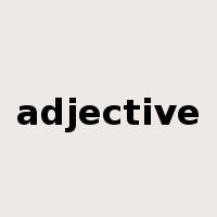 adjective是什么意思