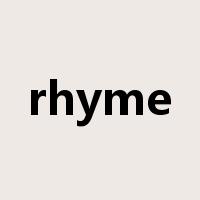rhyme是什么意思