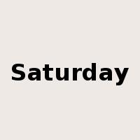 Saturday是什么意思