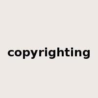 copyrighting是什么意思