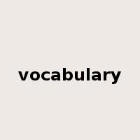 vocabulary是什么意思