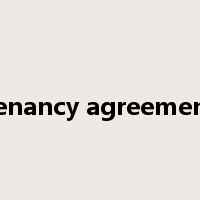 tenancy agreement是什么意思