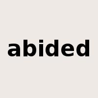 abided是什么意思