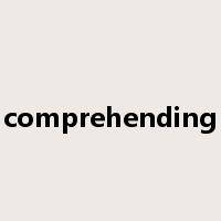 comprehending是什么意思