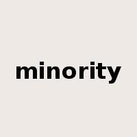 minority是什么意思