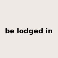 be lodged in是什么意思