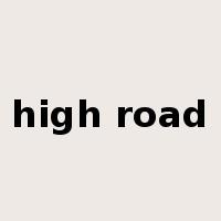 high road是什么意思