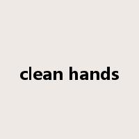 clean hands是什么意思