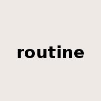 routine是什么意思