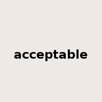 acceptable是什么意思