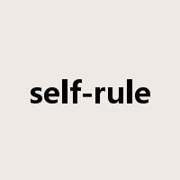 self-rule是什么意思