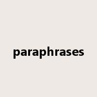 paraphrases是什么意思