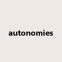 autonomies是什么意思