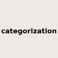 categorization是什么意思