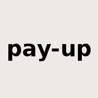 pay-up是什么意思