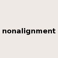 nonalignment是什么意思