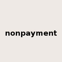 nonpayment是什么意思