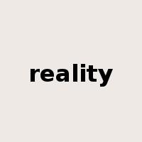 reality是什么意思