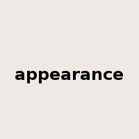 appearance是什么意思