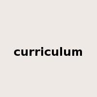 curriculum是什么意思