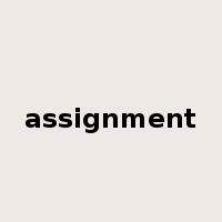 assignment是什么意思