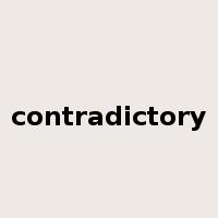 contradictory是什么意思