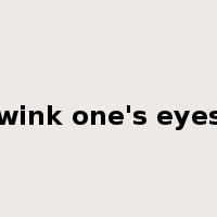 wink one's eyes是什么意思