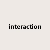 interaction是什么意思