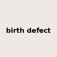 birth defect是什么意思