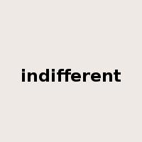 indifferent是什么意思