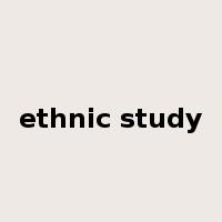 ethnic study是什么意思