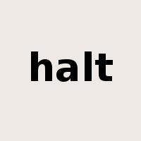 halt是什么意思