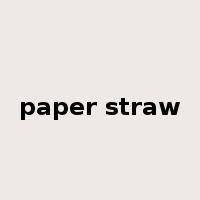 paper straw是什么意思