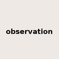 observation是什么意思