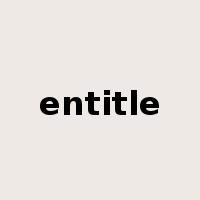 entitle是什么意思