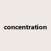 concentration是什么意思