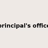 principal's office是什么意思