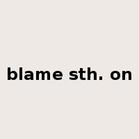 blame sth. on是什么意思