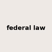 federal law是什么意思