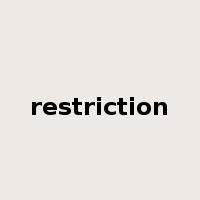 restriction是什么意思