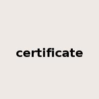 certificate是什么意思