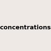 concentrations是什么意思