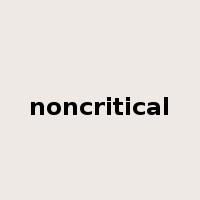 noncritical是什么意思