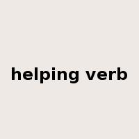 helping verb是什么意思