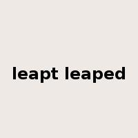 leapt leaped是什么意思