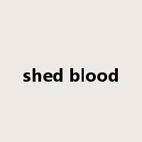 shed blood是什么意思