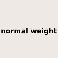 normal weight是什么意思